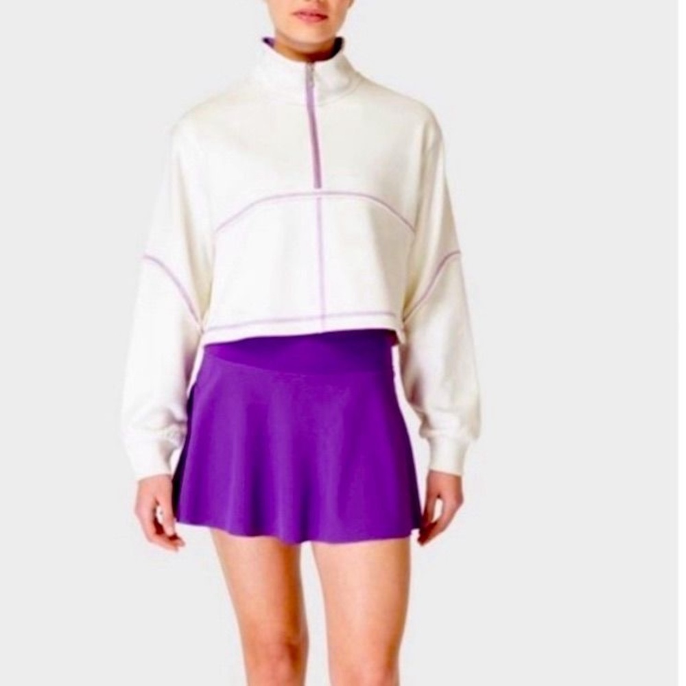 NWOT Sweaty Betty Revive Half Zip Crop Sweatshirt